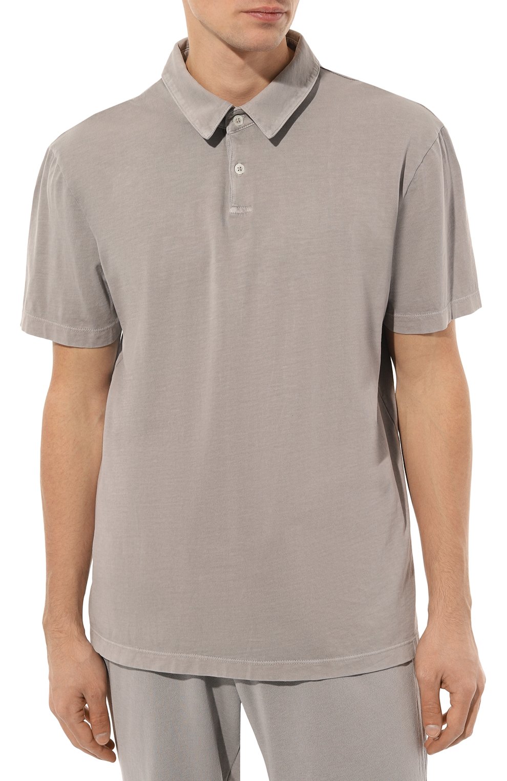 Хлопковое поло JAMES PERSE светло-серого цвета по цене 28050 руб., арт. MSX3337/FOG, фото 3 Хлопковое поло JAMES PERSE, арт. MSX3337/FOG, фото 3