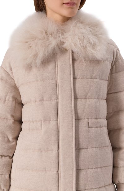 Пуховик из шерсти и кашемира MANZONI24, арт. 25M1568-S0FT0CFE, фото 5