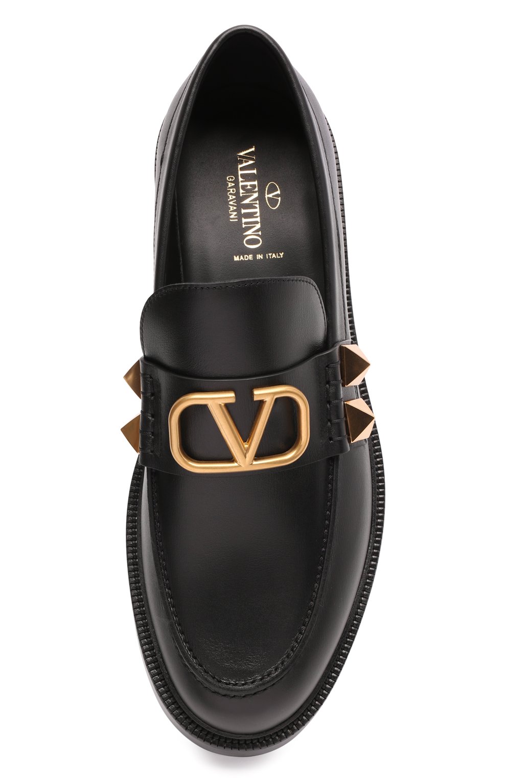 Кожаные лоферы stud sign VALENTINO, арт. XY2S0F09/ELI, фото 6