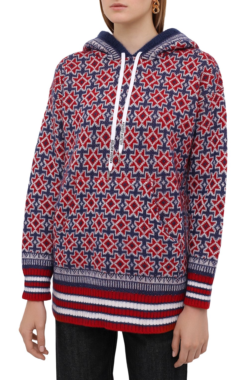 Худи GOLDEN GOOSE DELUXE BRAND разноцветного цвета по цене 48600 руб., арт. GWP00961.P000225, фото 3 Худи GOLDEN GOOSE DELUXE BRAND, арт. GWP00961.P000225, фото 3