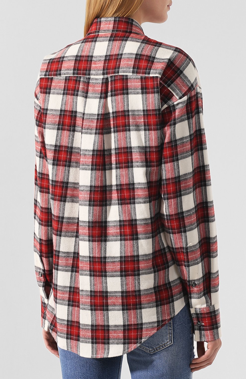 Хлопковая рубашка DSQUARED2 красного цвета по цене 29950 руб., арт. S75DL0631/S52012, фото 4 Хлопковая рубашка DSQUARED2, арт. S75DL0631/S52012, фото 4