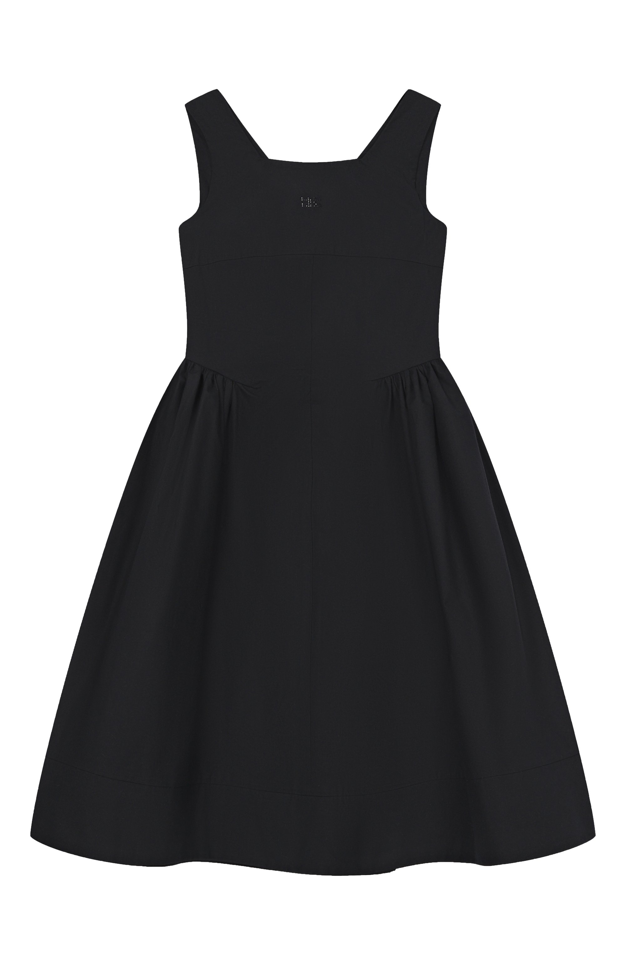 Хлопковая платье ELISABETTA FRANCHI LA MIA BAMBINA черного цвета по цене 39900 руб., арт. EFAB6640/CA235_001, фото 1 Хлопковая платье ELISABETTA FRANCHI LA MIA BAMBINA, арт. EFAB6640/CA235_001, фото 1