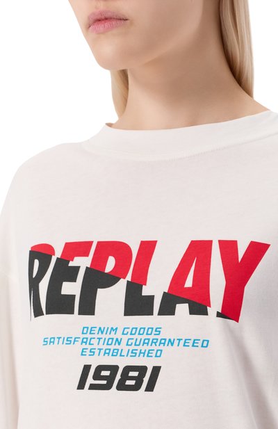 Хлопковый лонгслив REPLAY, арт. W3450 .000.23792P, фото 5