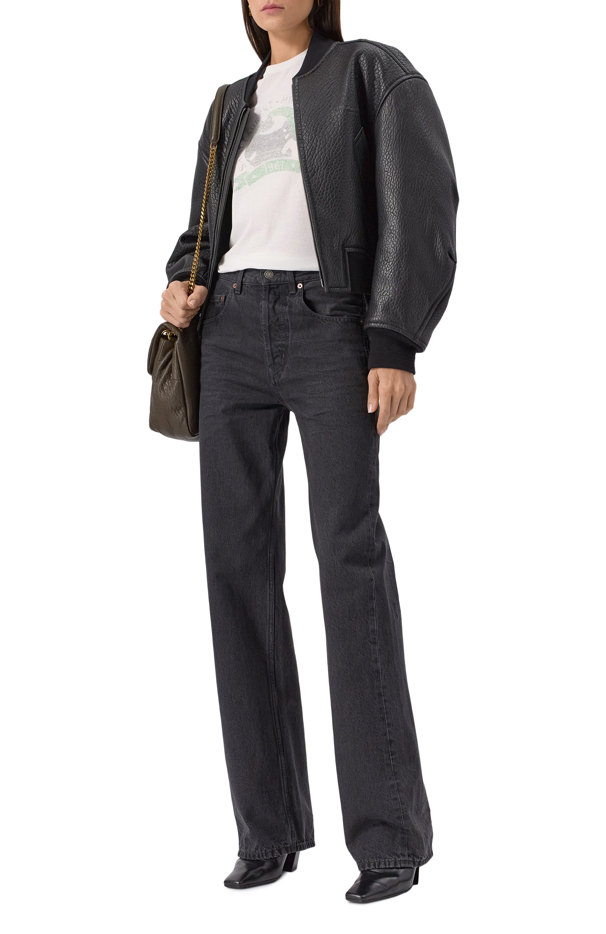 Хлопковая футболка SAINT LAURENT, арт. 817047/Y37YJ, фото 2