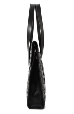 Мужская сумка-тоут intrecciato BOTTEGA VENETA черного цвета, арт. 795102/V2HL1 | Фото 4 (Материал сплава: Проставлено; Материал: Натуральная кожа; Драгоценные камни: Проставлено; Размер: large)