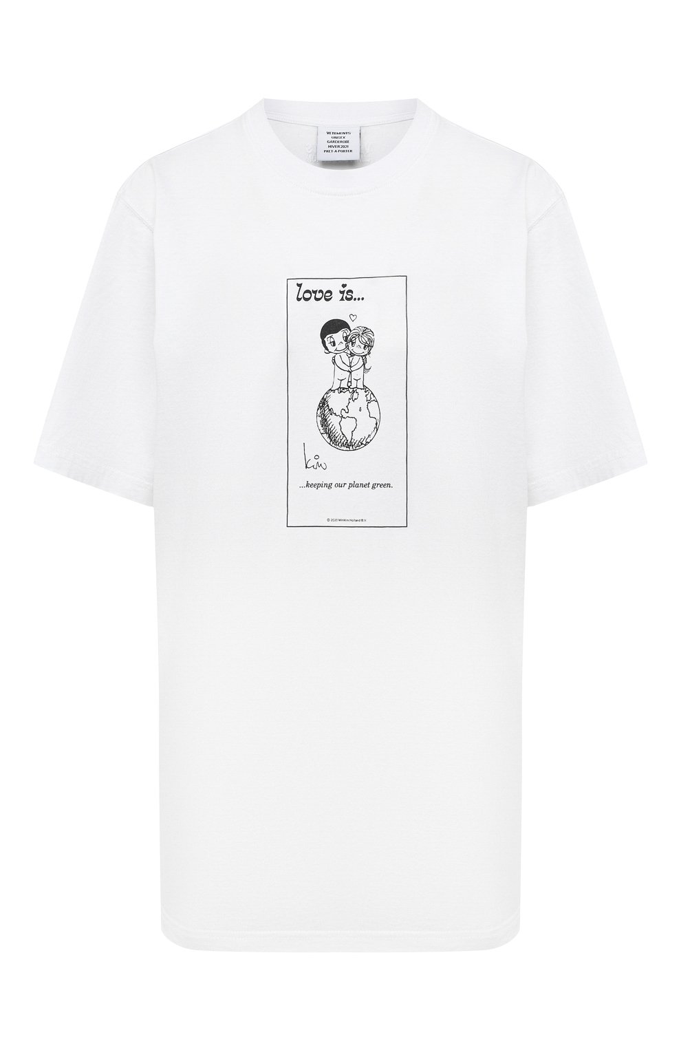 Хлопковая футболка VETEMENTS, арт. UAH21TR684 1600/W, фото 1