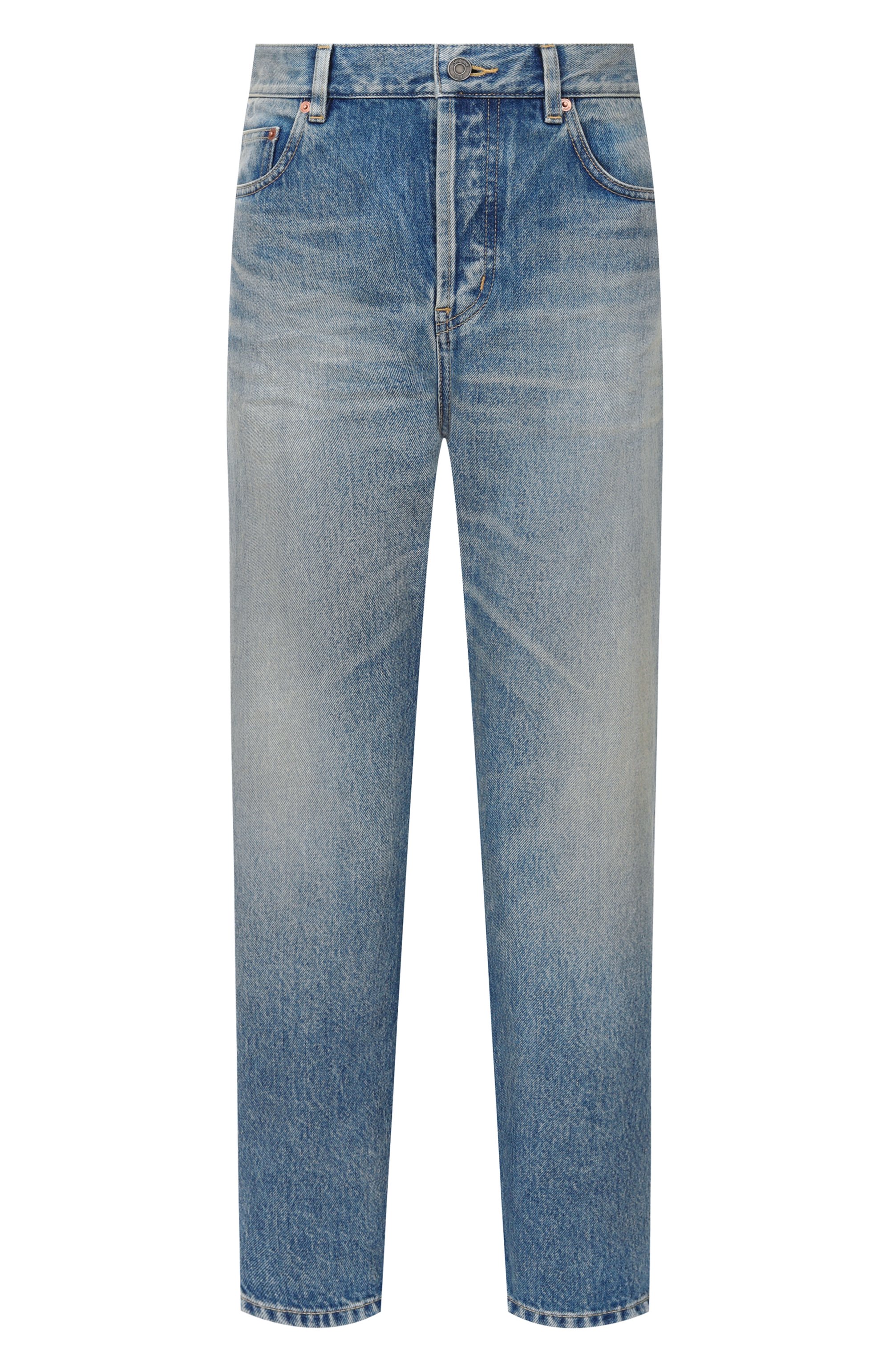 Джинсы SAINT LAURENT синего цвета по цене 154500 руб., арт. 813269/Y11CA, фото 1 Джинсы SAINT LAURENT, арт. 813269/Y11CA, фото 1