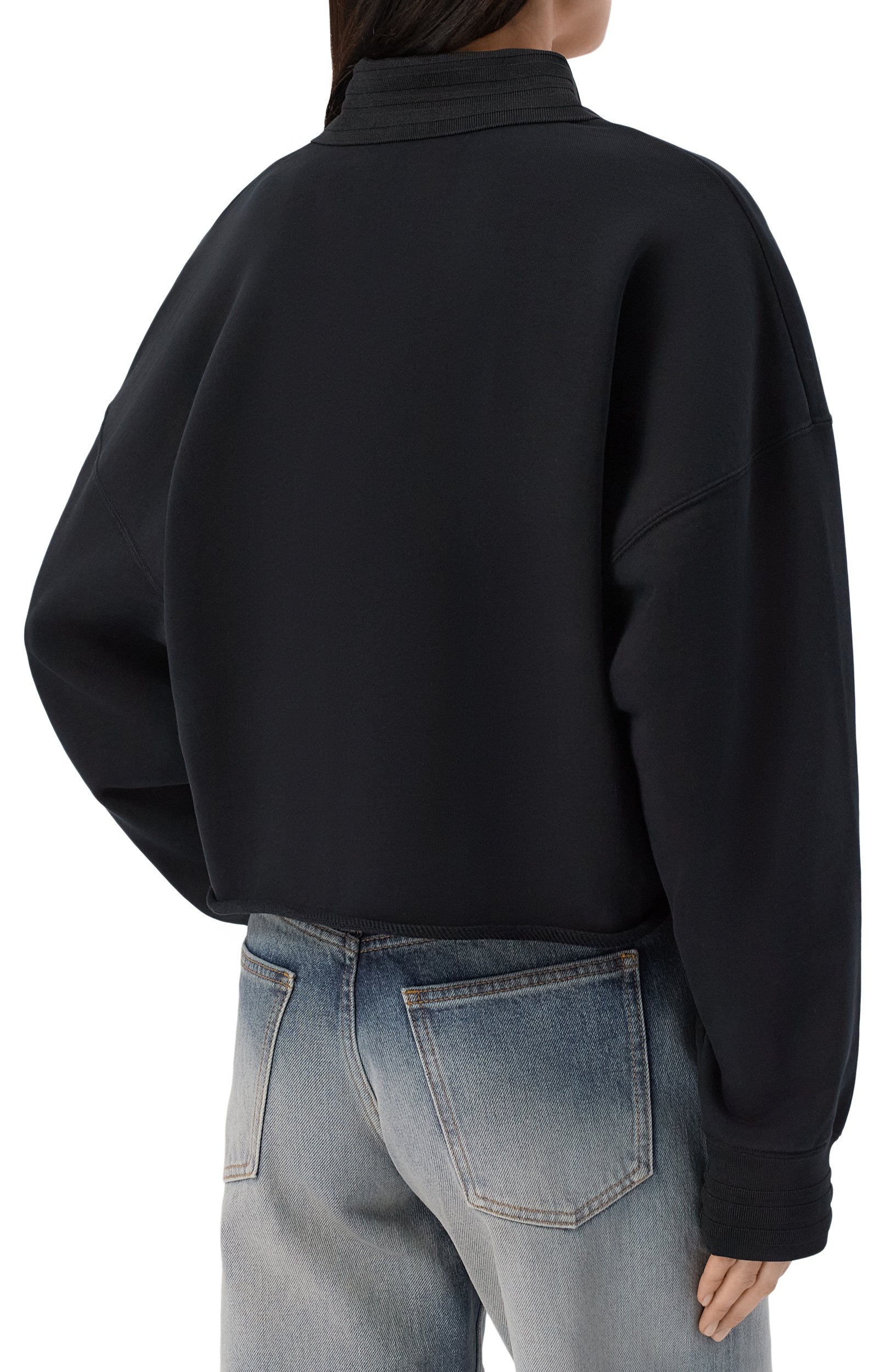 Хлопковое поло OFF-WHITE черного цвета по цене 69950 руб., арт. 2FE00633T, фото 4 Хлопковое поло OFF-WHITE, арт. 2FE00633T, фото 4