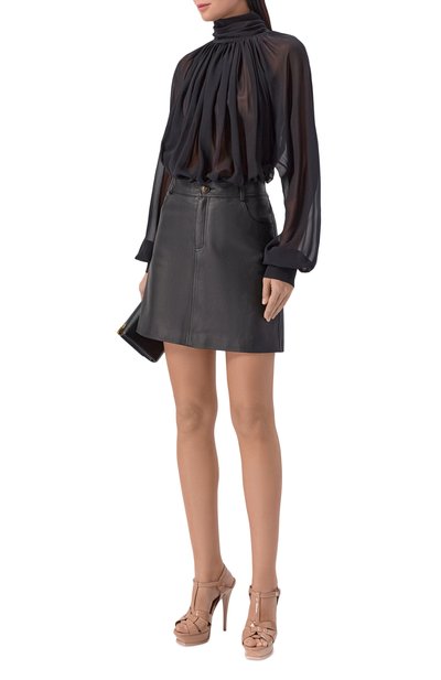 Кожаные босоножки tribute SAINT LAURENT, арт. 457752/B8I00, фото 3