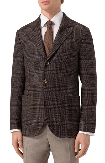 Пиджак из шерсти и шелка BRUNELLO CUCINELLI, арт. MV4167BND, фото 4