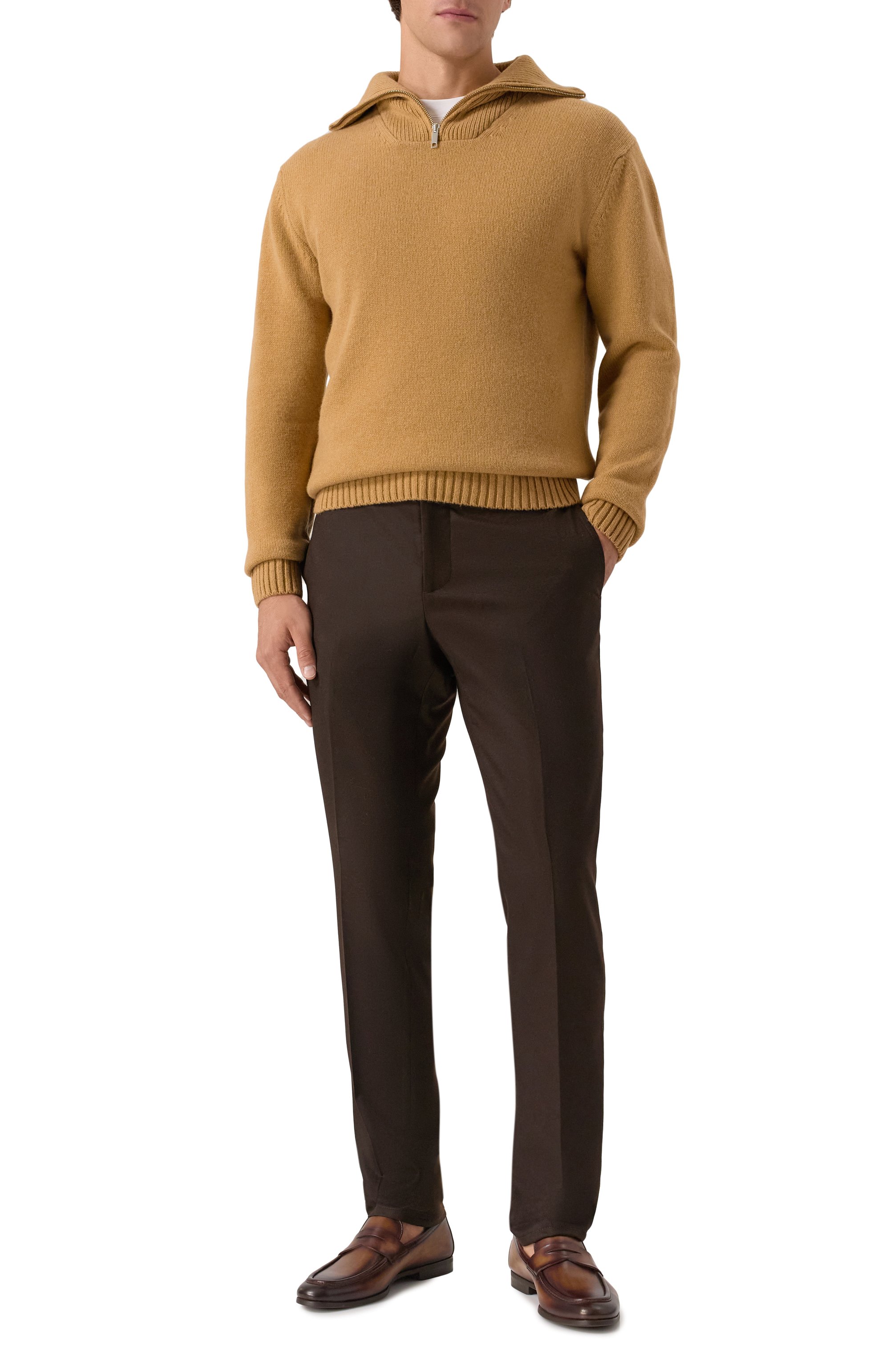 Шерстяной свитер DANIELE FIESOLI бежевого цвета по цене 29950 руб., арт. DF0194, фото 2 Шерстяной свитер DANIELE FIESOLI, арт. DF0194, фото 2