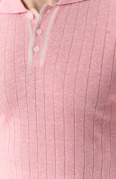 Поло изо льна и хлопка FEDELI, арт. 8UE05822, фото 5