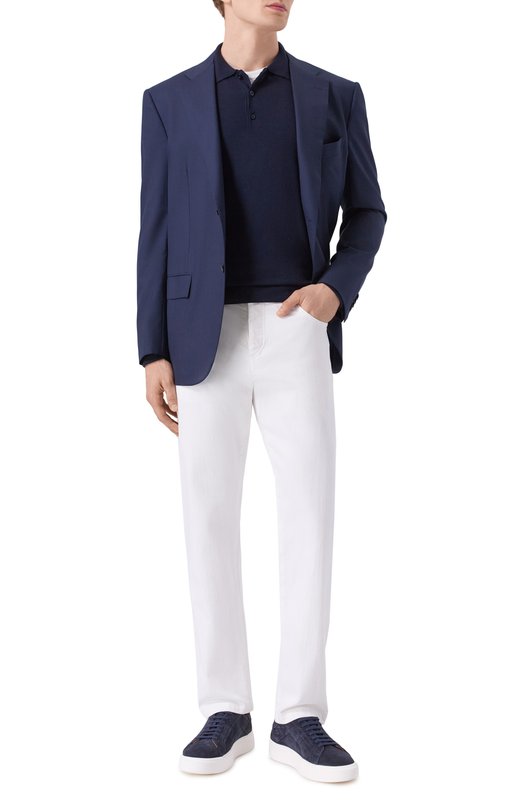 Шерстяной пиджак Kiton UG81K0982823 Синий  UG81K0982823 Фото 3