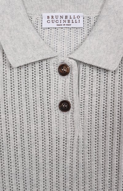 Хлопковое поло BRUNELLO CUCINELLI, арт. BSTM20005C, фото 3