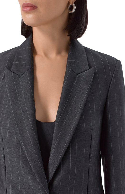 Шерстяной жакет Brunello Cucinelli MB1467480P Чёрный  MB1467480P Фото 5