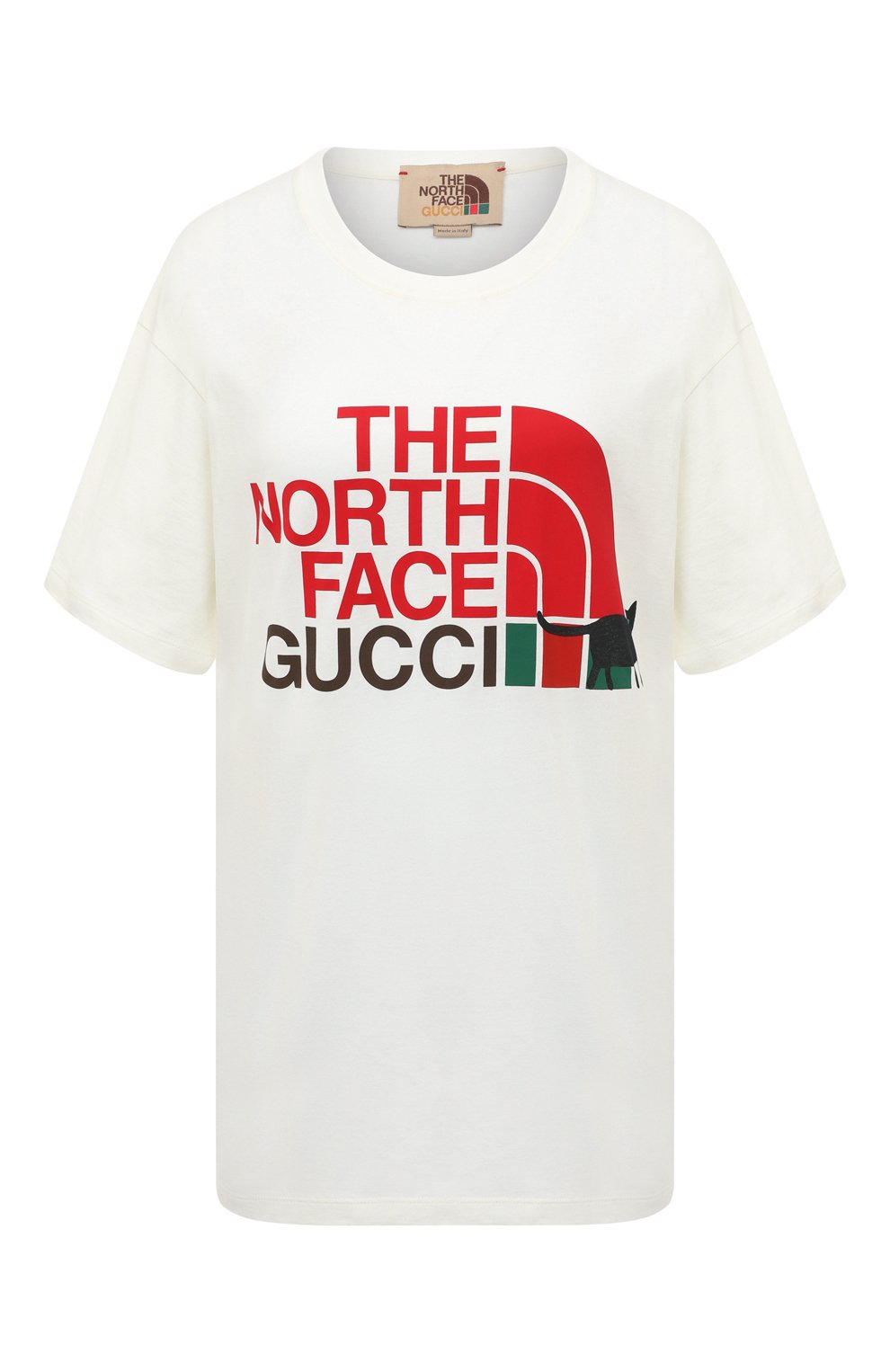 Хлопковая футболка the north face x gucci GUCCI, арт. 615044 XJDTF, фото 1
