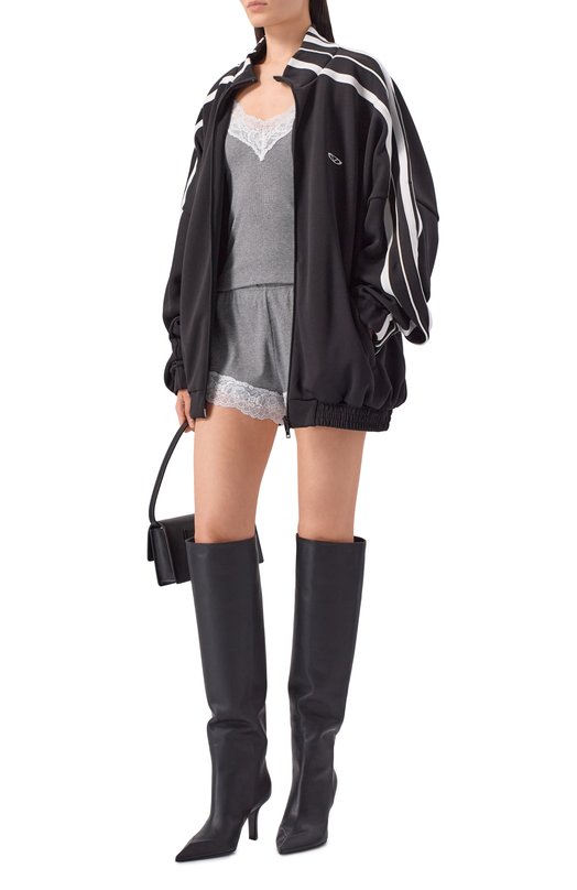 Хлопковая майка VETEMENTS WE76TT425G/1202 RIB Серый  WE76TT425G/1202 RIB Фото 2