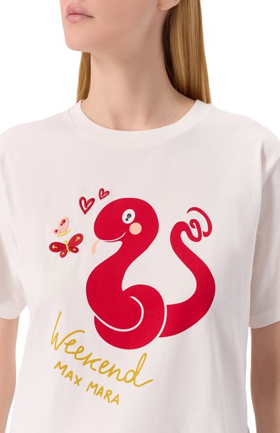 Хлопковая футболка WEEKEND MAX MARA, арт. CABINA, фото 5