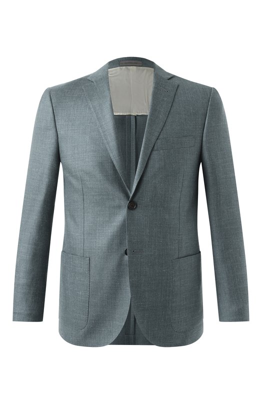 Пиджак из шерсти и шелка Corneliani 25X002-2518289 Голубой 25X002-2518289