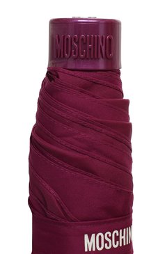 Женский скл�адной зонт MOSCHINO бордового цвета, арт. 8014-SUPERMINI | Фото 5 (Материал: Металл, Текстиль, Синтетический материал; Материал сплава: Проставлено; Нос: Не проставлено)