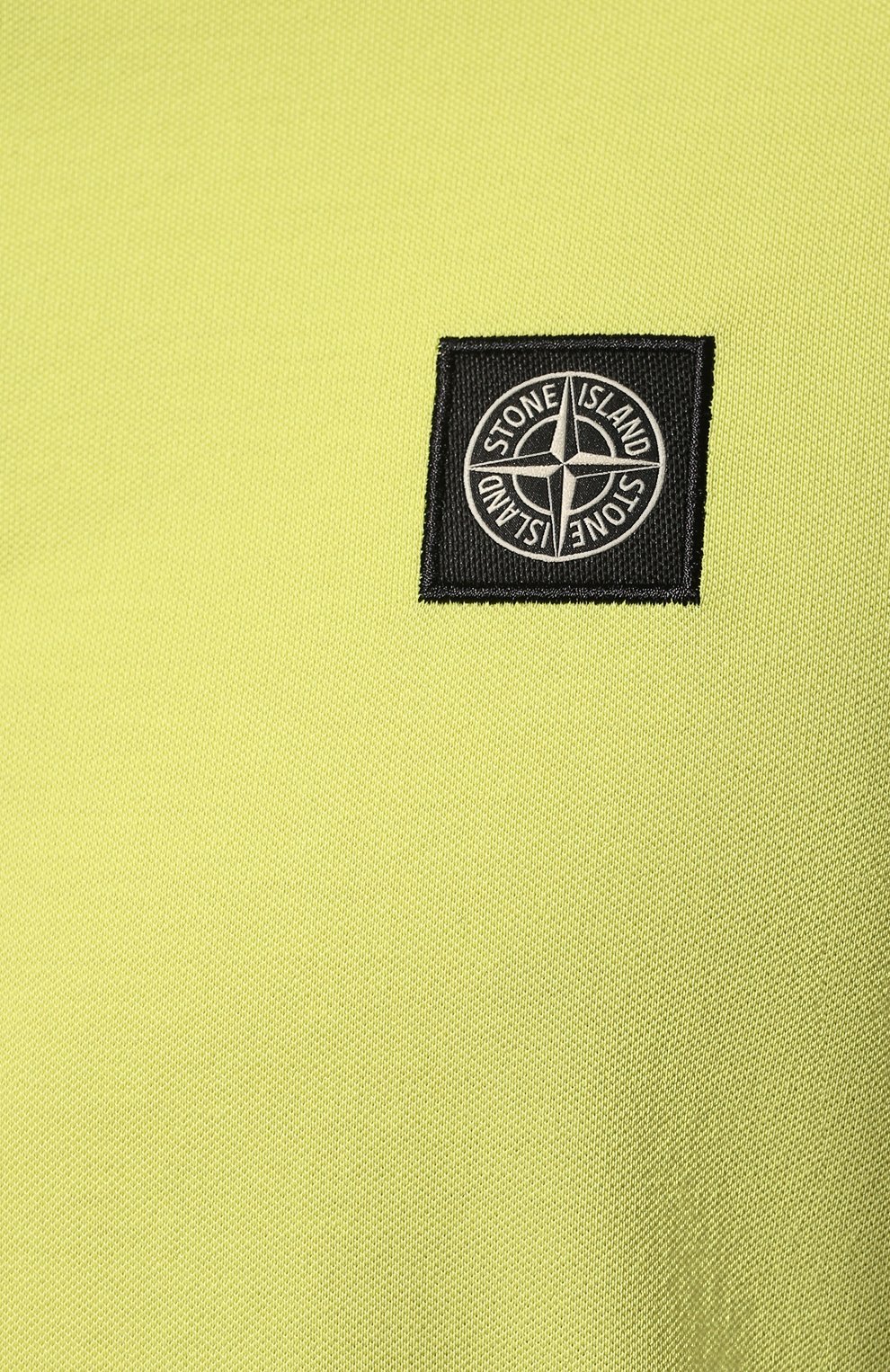 Мужское желтое хлопковое поло STONE ISLAND купить в интернет