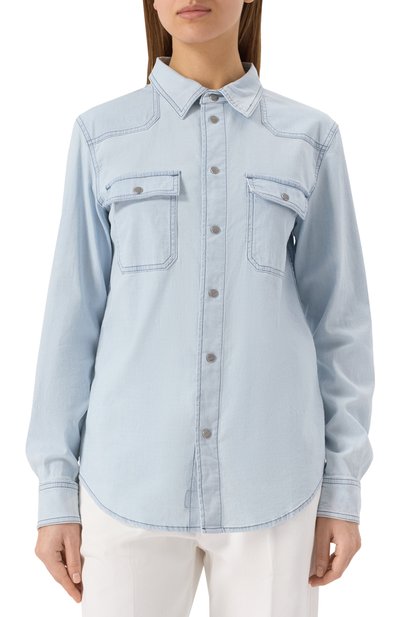 Джинсовая рубашка KITON, арт. DJ59401K0931F01, фото 3