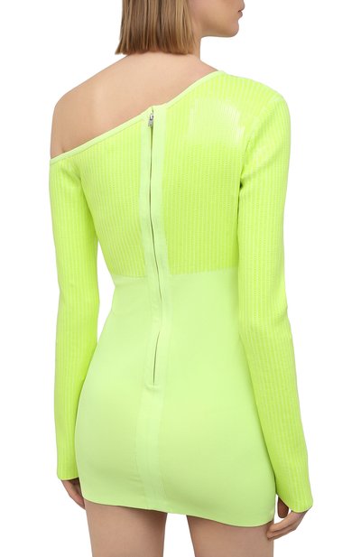 Платье из вискозы DAVID KOMA зеленого цвета по цене 75500 руб., арт. R21DKKN19D, фото 4 Платье из вискозы DAVID KOMA, арт. R21DKKN19D, фото 4