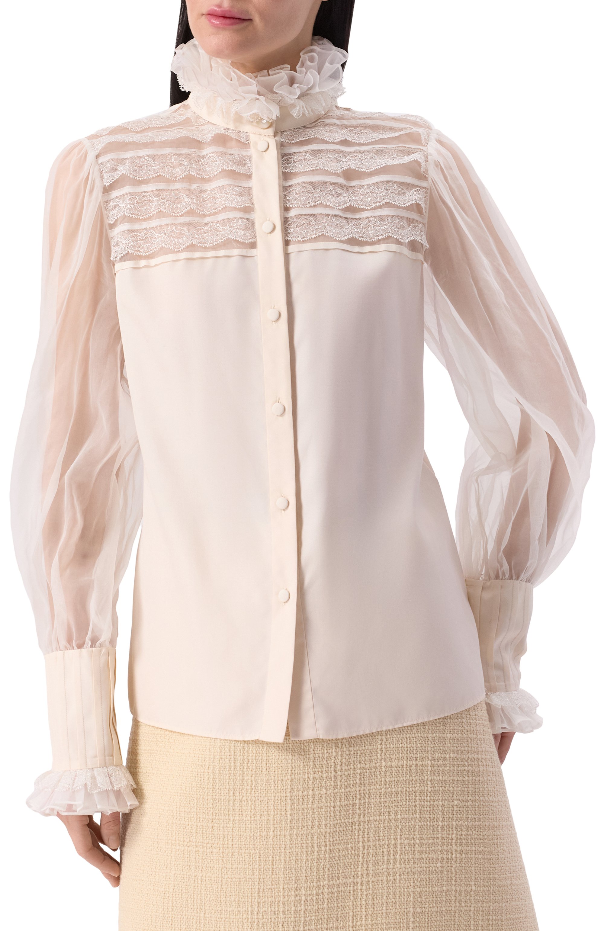 Шелковая блузка VALENTINO, арт. 6B3AB740924, фото 3