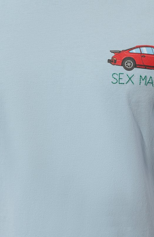 Хлопковая футболка MC2 Saint Barth STBM TSHIRT MAN/TSHM001/02203B Голубой  STBM TSHIRT MAN/TSHM001/02203B Фото 5