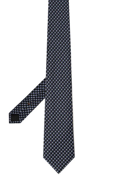 Шелковый галстук ZEGNA темно-синего цвета по цене 26350 руб., арт. 1P8/Z8D85TA8, фото 3 Шелковый галстук ZEGNA, арт. 1P8/Z8D85TA8, фото 3