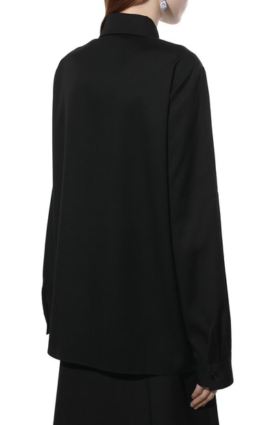 Шерстяная рубашка JIL SANDER черного цвета по цене 92300 руб., арт. JSWT605206-WT202500, фото 4 Шерстяная рубашка JIL SANDER, арт. JSWT605206-WT202500, фото 4