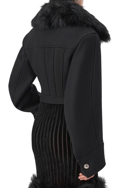 Шерстяное полупальто BLUMARINE черного цвета по цене 187500 руб., арт. 4S036A, фото 4 Шерстяное полупальто BLUMARINE, арт. 4S036A, фото 4