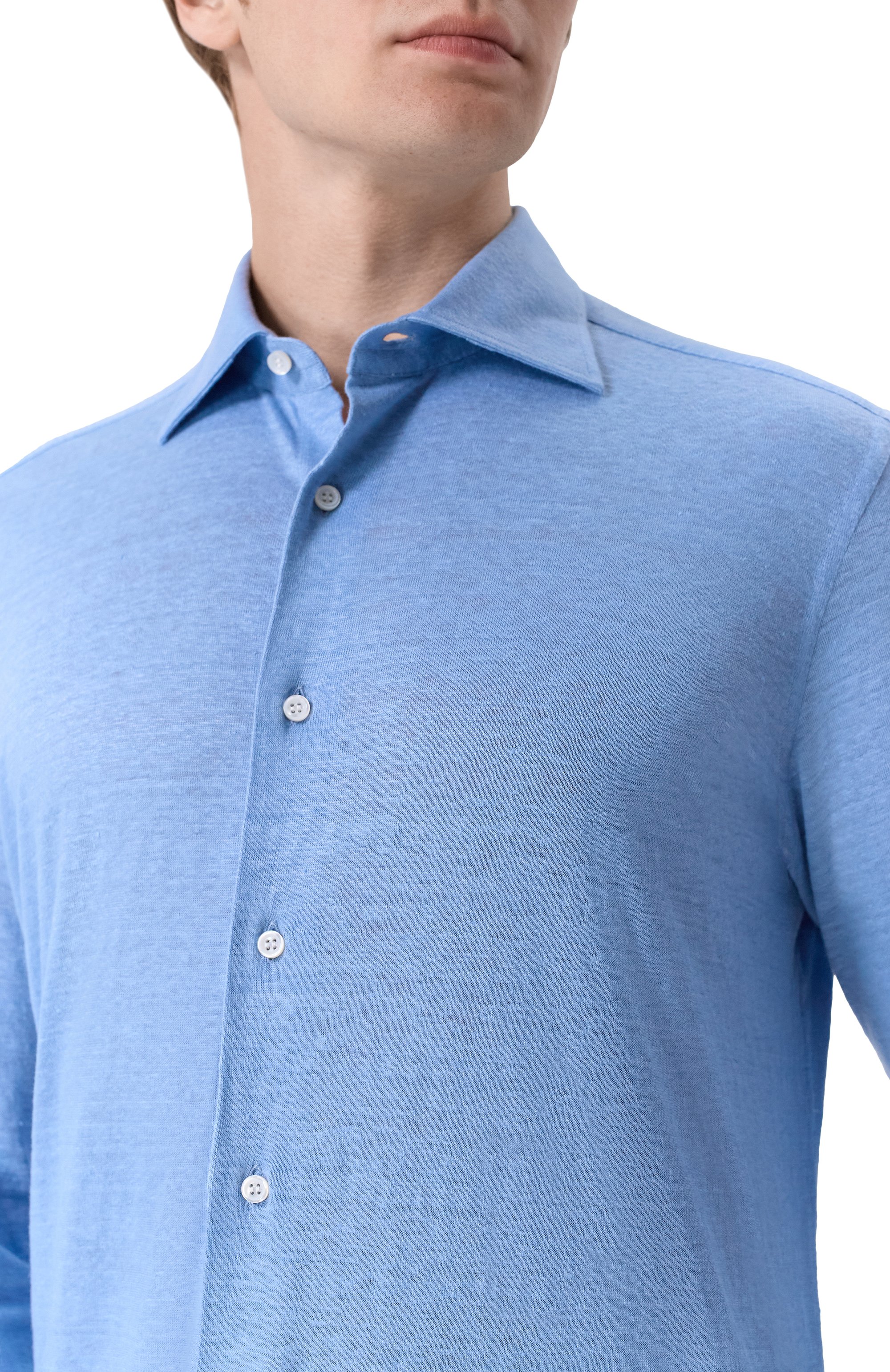 Льняная рубашка MVST, арт. SLIM/GABRIELLE/R0UND/800-JERSEY, фото 5