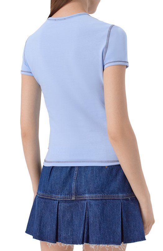 Хлопковая футболка Diesel A20497/0QHHA Голубой  A20497/0QHHA Фото 4