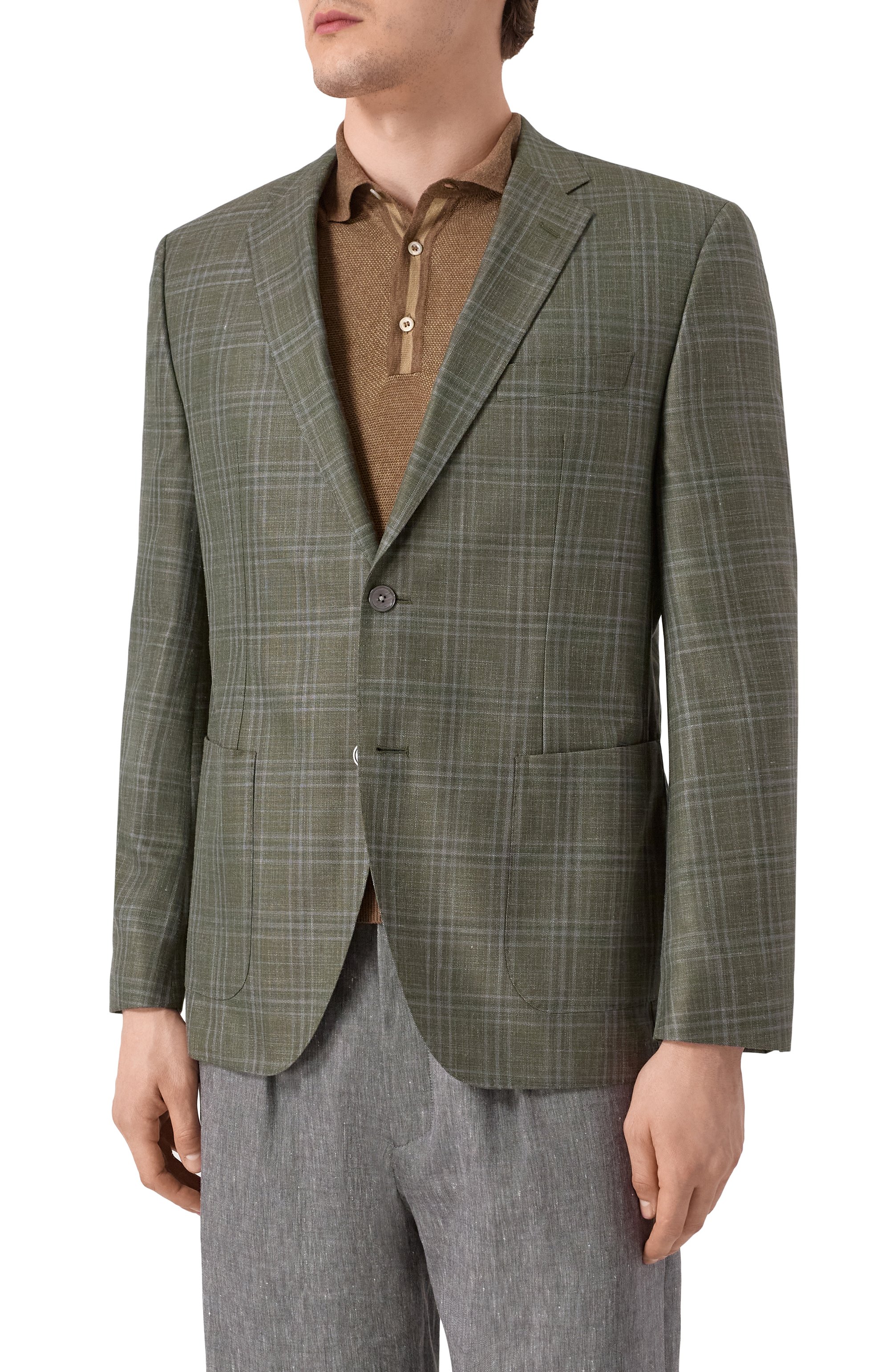 Пиджак из шерсти и шелка BOSS, арт. 50540722, фото 4