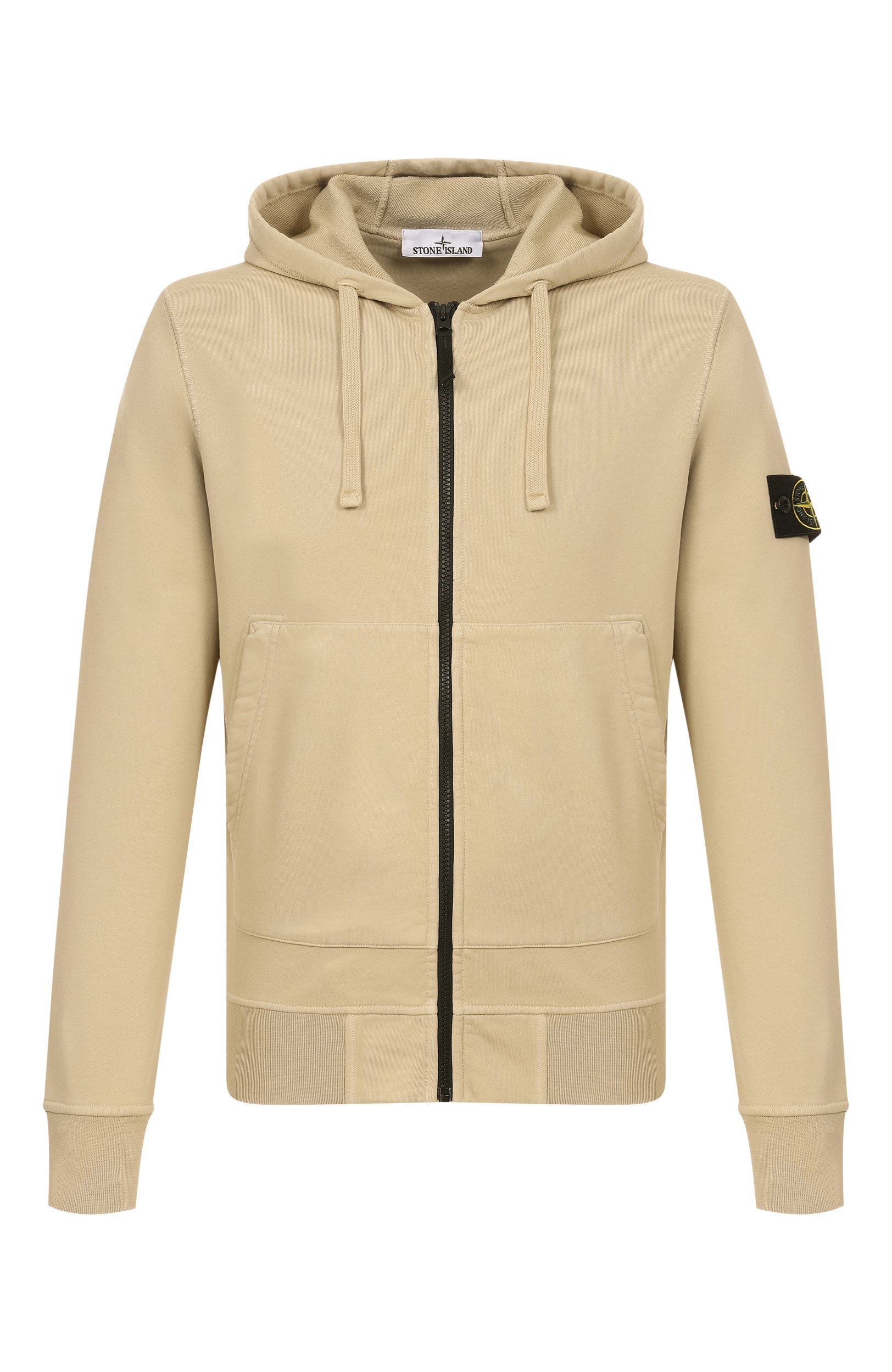 Хлопковая толстовка STONE ISLAND бежевого цвета по цене 49950 руб., арт. K2S156100061/S0051, фото 1 Хлопковая толстовка STONE ISLAND, арт. K2S156100061/S0051, фото 1