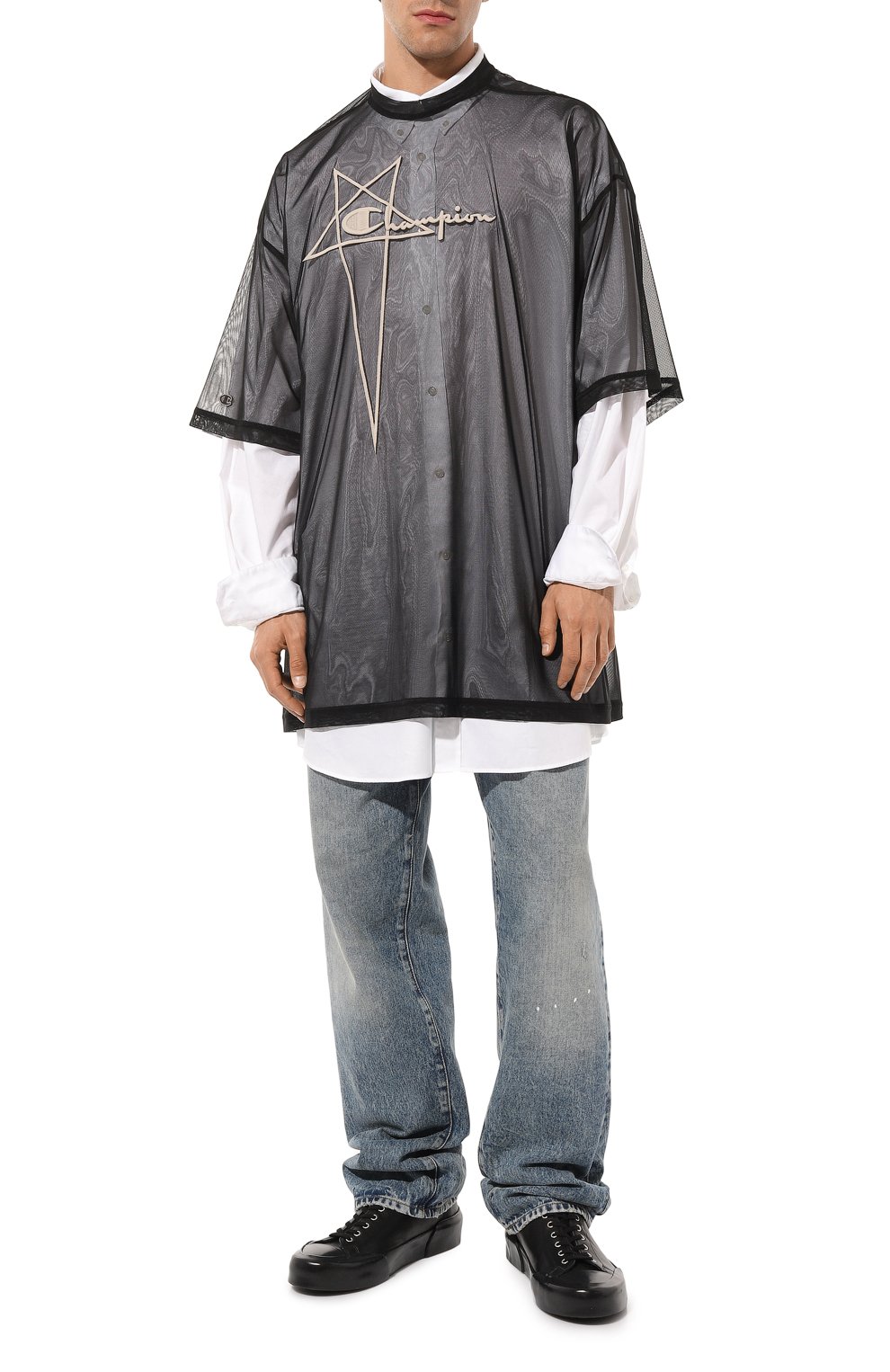 Футболка rick owens x champion RICK OWENS, арт. CM02C9230/CHMNET, фото 2