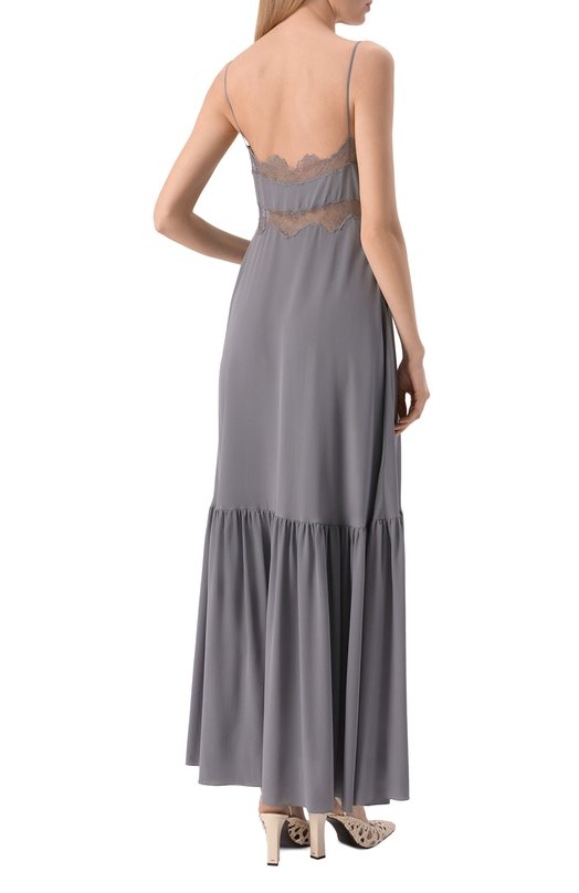 Шелковое платье Chloé CHC25SR044125 Серый  CHC25SR044125 Фото 4