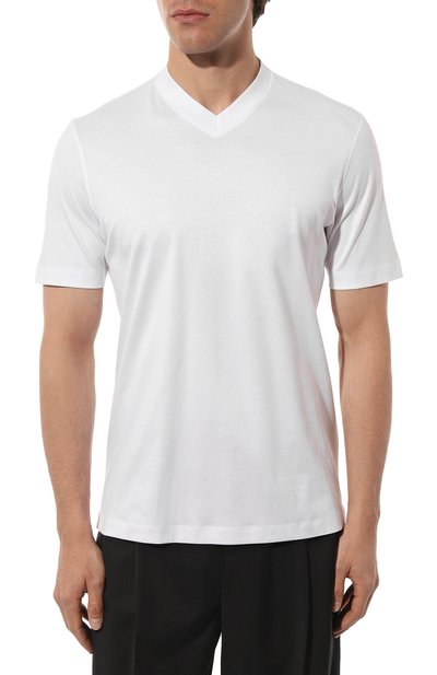 Хлопковая футболка BRUNELLO CUCINELLI белого цвета по цене 34700 руб., арт. M0T611344, фото 3 Хлопковая футболка BRUNELLO CUCINELLI, арт. M0T611344, фото 3