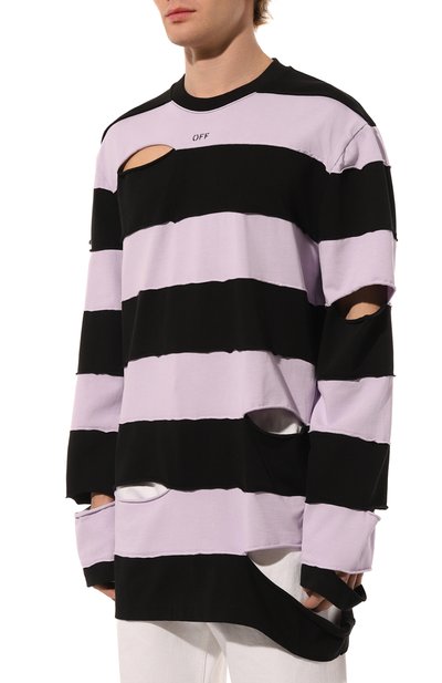 Хлопковый лонгслив OFF-WHITE, арт. 0MAB096W24JER001, фото 3