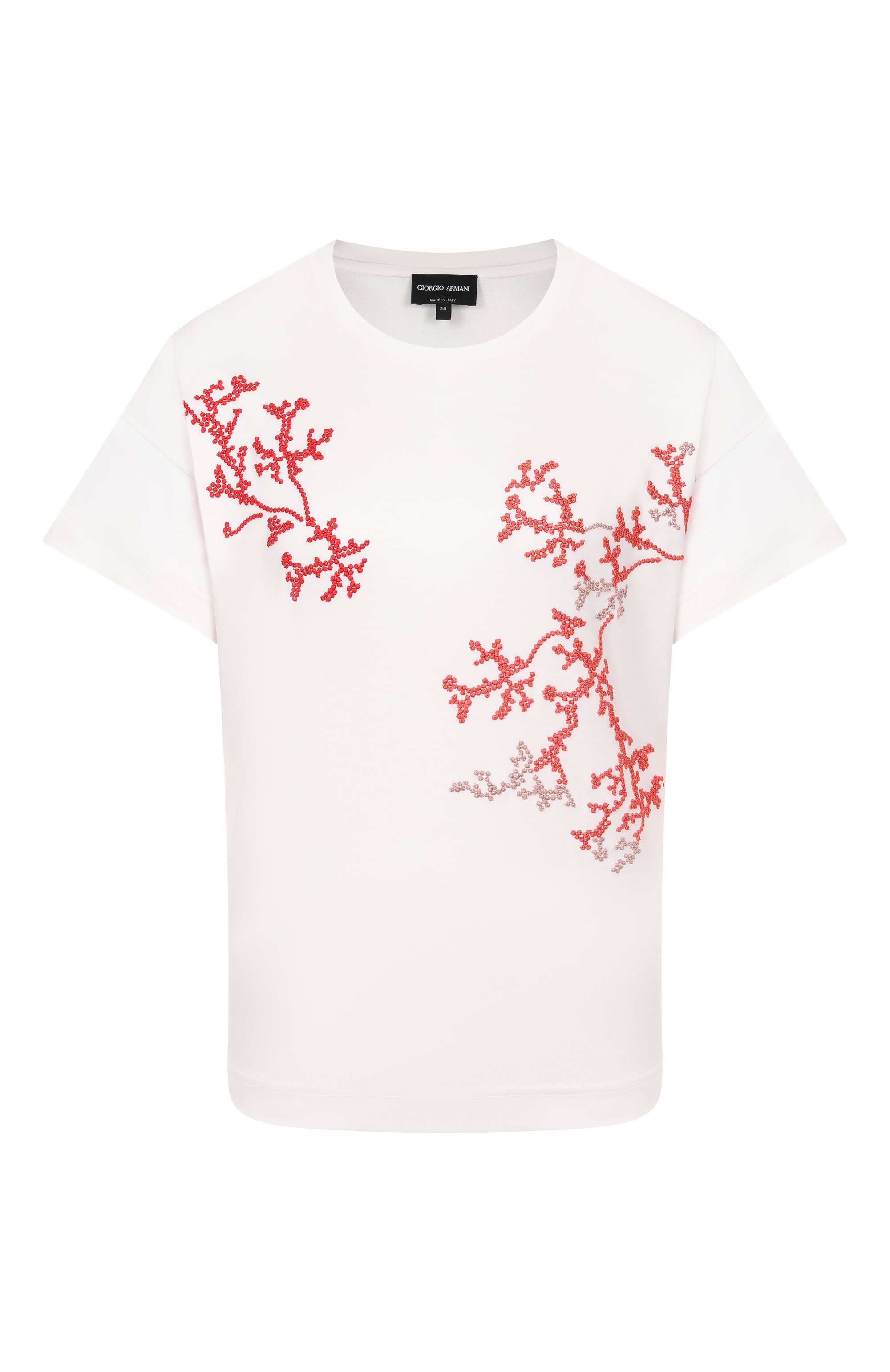 Футболка из шелка и хлопка GIORGIO ARMANI, арт. GW003315/AF25467, фото 1