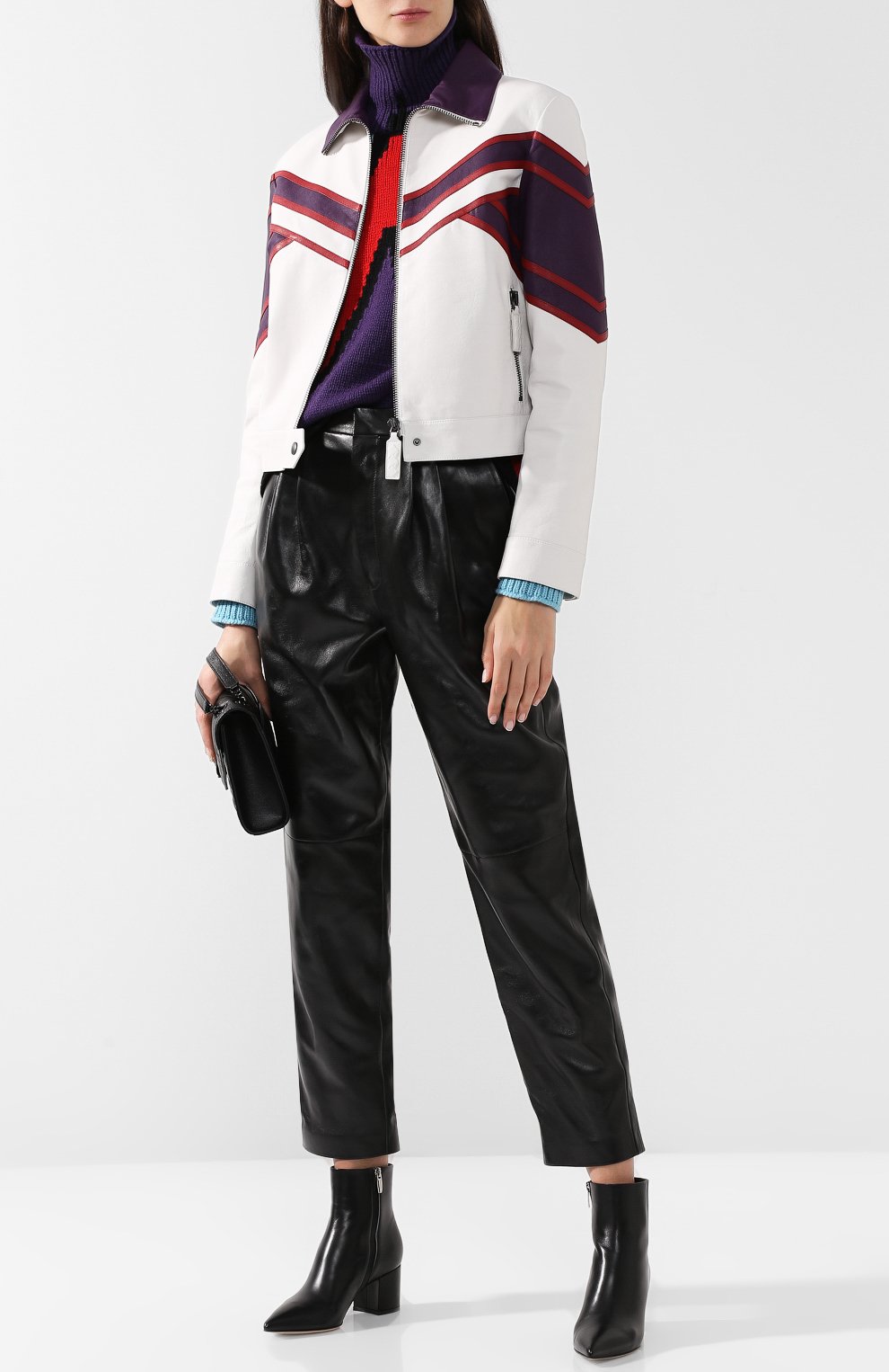 Кожаная куртка с контрастной отделкой и воротником-стойкой BOTTEGA VENETA, арт. 513821/VELY0, фото 2