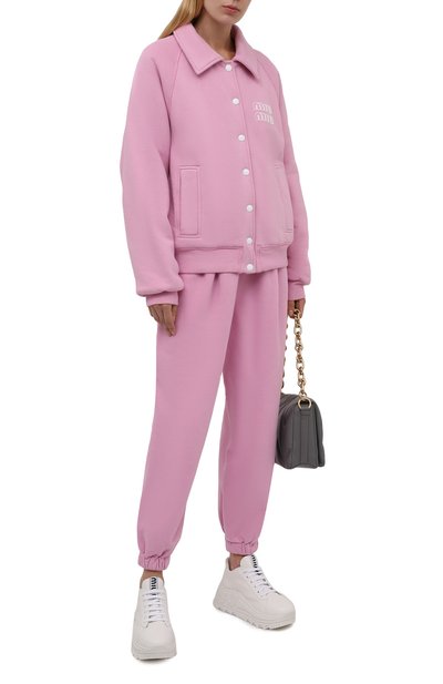 Хлопковые джоггеры MIU MIU, арт. MJP259-1ZF3-F0E18, фото 2