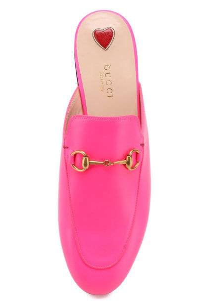 Кожаные сабо princetown GUCCI фуксия цвета по цене 74500 руб., арт. 557730/0ZR60, фото 5 Кожаные сабо princetown GUCCI, арт. 557730/0ZR60, фото 5