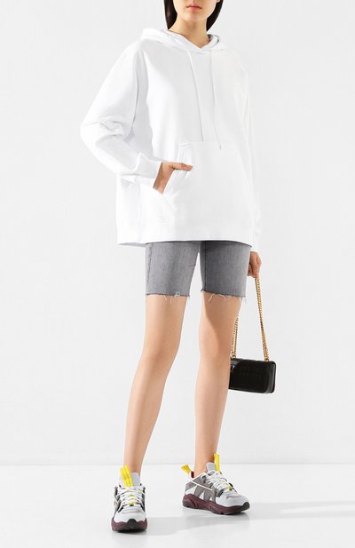 Хлопковое худи MSGM белого цвета по цене 16850 руб., арт. 2841MDM68 207299, фото 2 Хлопковое худи MSGM, арт. 2841MDM68 207299, фото 2