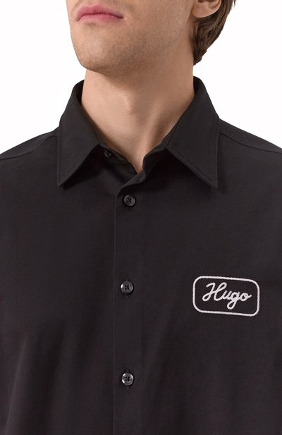 Хлопковая рубашка HUGO BLUE, арт. 50539100, фото 5
