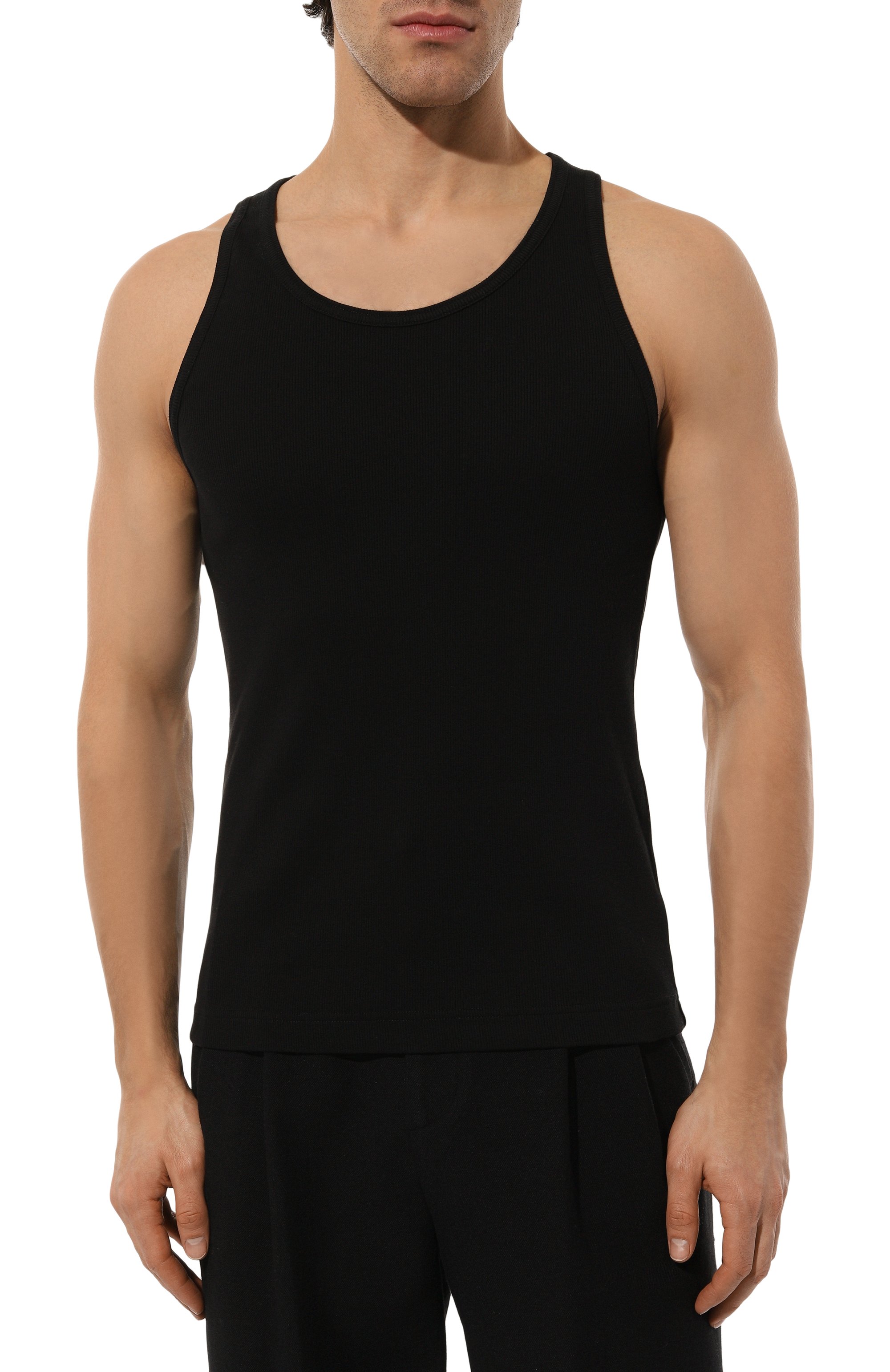 Хлопковая майка BURBERRY черного цвета по цене 39950 руб., арт. 8089756, фото 3 Хлопковая майка BURBERRY, арт. 8089756, фото 3