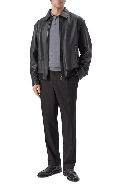 Брюки из лиоцелла и хлопка HUGO черного цвета по цене 18950 руб., арт. 50554856, фото 2 Брюки из лиоцелла и хлопка HUGO, арт. 50554856, фото 2