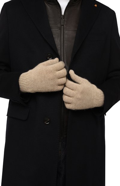 Кашемировые перчатки MVST бежевого цвета по цене 17550 руб., арт. 7103 80, фото 2 Кашемировые перчатки MVST, арт. 7103 80, фото 2