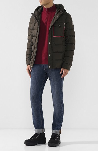 Комбинированные ботинки на шнуровке MONCLER, арт. D2-09A-10248-10-019EJ, фото 2